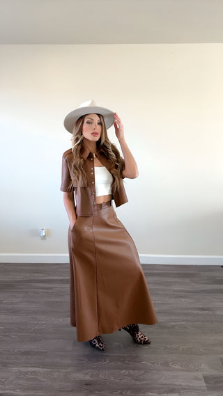 Choco Maxi skirt set