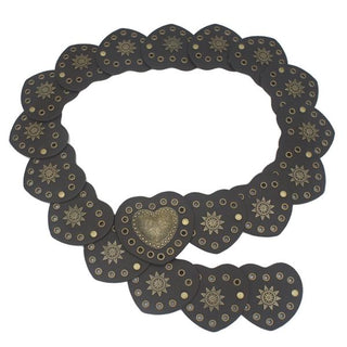 Heart disc hippie belt