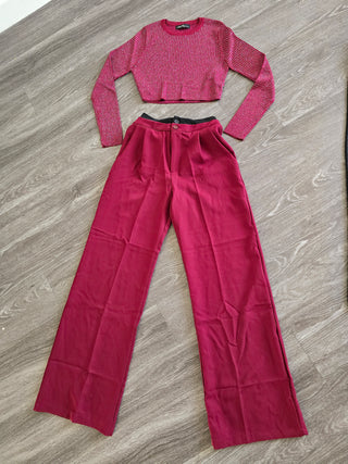 Burgundy  Trouser Pants