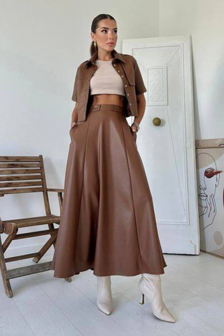 Choco Maxi skirt set